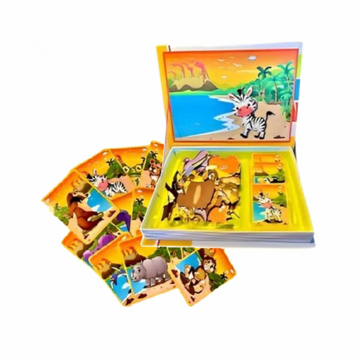 Carti cu Magneti Copii, Animale Salbatice Jungla  - Micostore.ro [2]