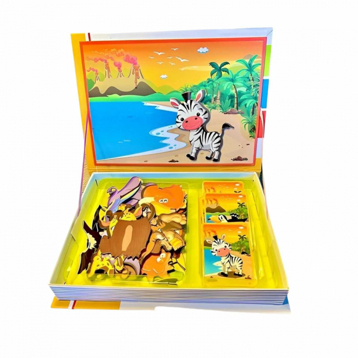 Carti cu Magneti Copii, Animale Salbatice Jungla  - Micostore.ro [3]