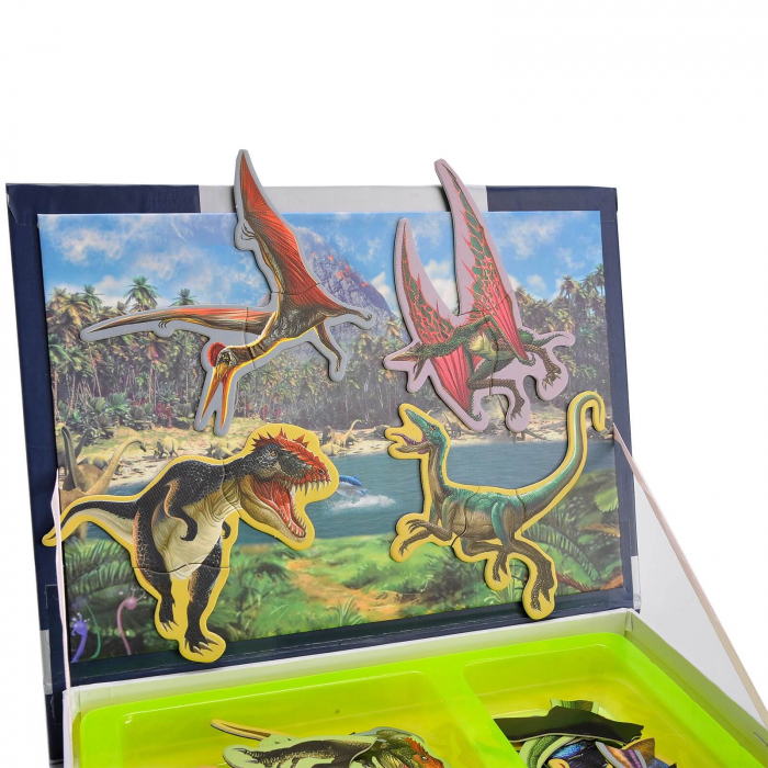 Carte magnetica STEM ❤️ puzzle magnetic cu dinozauri. [5]