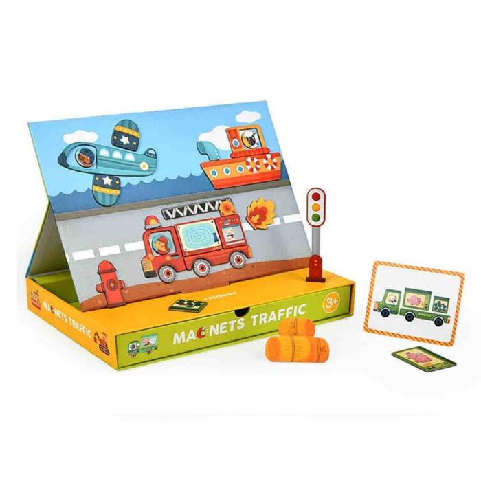 Carte magnetica STEM ❤️ puzzle magnetic cu masini. [2]
