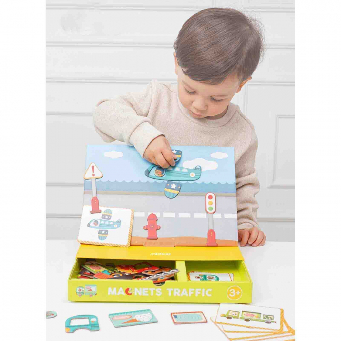 Carte magnetica STEM ❤️ puzzle magnetic cu masini. [3]