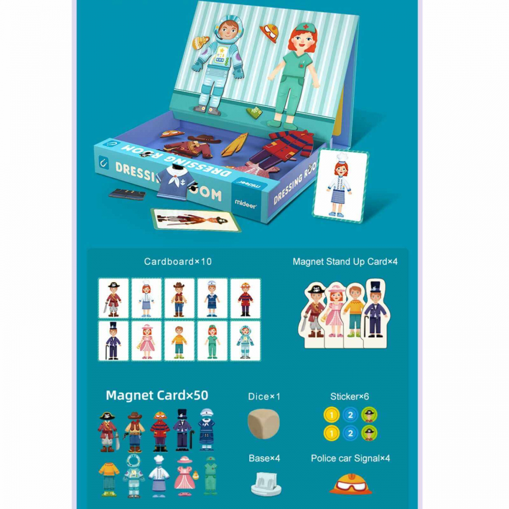 Carte Magnetică Puzzle, 50 Piese Magnetice – Joc Educativ STEM de Societate [8]
