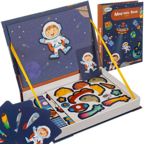 Carte magnetica Spatiul Cosmic puzzle 50 piese magnetice STEAM educativ [1]