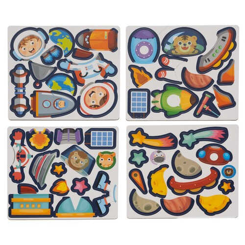 Carte magnetica Spatiul Cosmic puzzle 50 piese magnetice STEAM educativ [2]