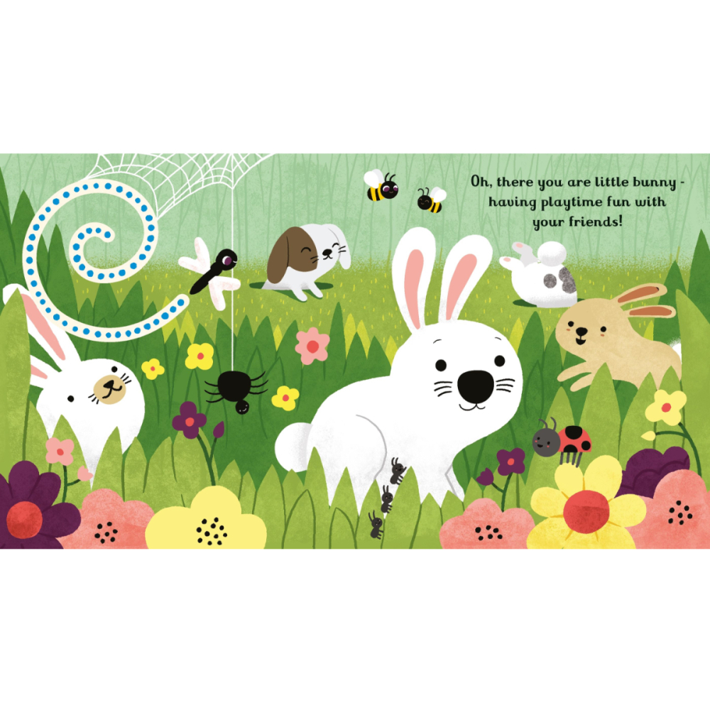 Carte senzoriala cu texturi si decupaje, Unde este iepurasul?, Are you there little Bunny?, Varsta 6 luni+ [3]