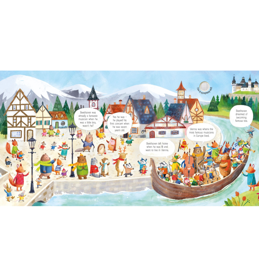 Carte Sonora Usborne Sound Book, Beethoven si Orchestra Animalelor, The Animal Orchestra Plays Beethoven,  varsta 6 luni+ [3]