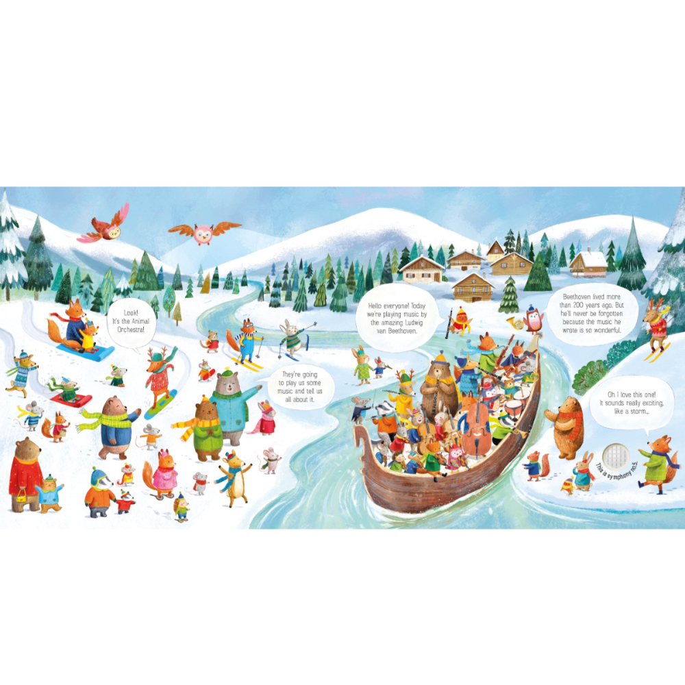 Carte Sonora Usborne Sound Book, Beethoven si Orchestra Animalelor, The Animal Orchestra Plays Beethoven,  varsta 6 luni+ [2]