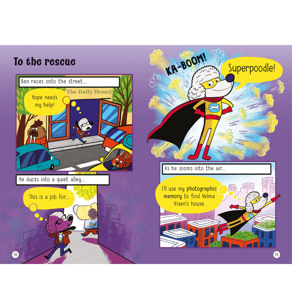 Carte Superpoodle and the Mega Blaster, aventura cu puzzle si benzi desenate, 80 pagini, Varsta 6-9 Ani [3]