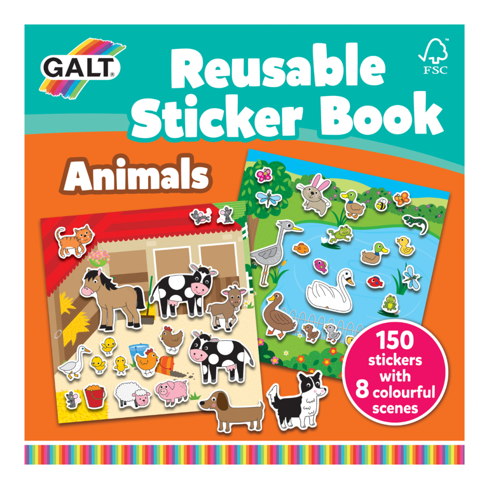 Carte cu activitati educative pentru copii - 150 stickere cu animale. [3]