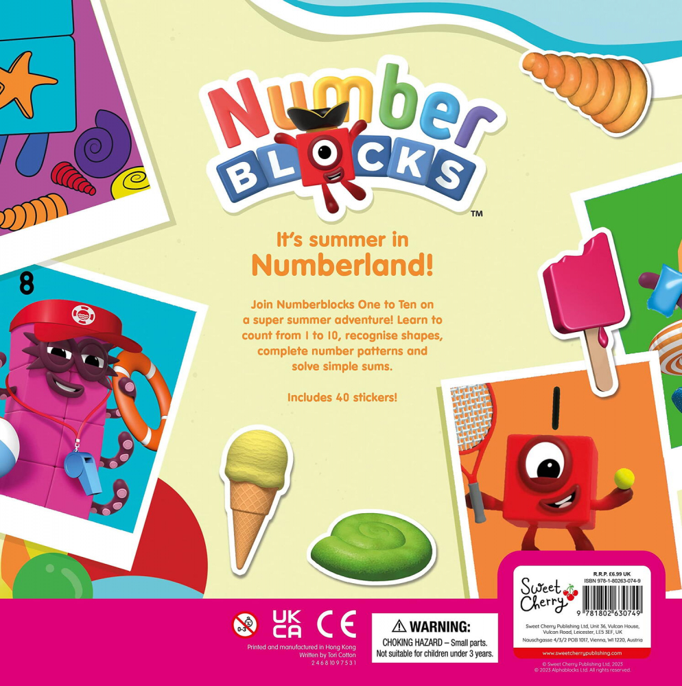 Carticica cu abtibilduri Numberblocks - Summer Fun [2]