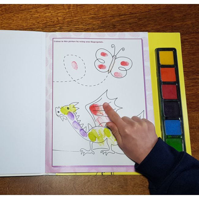 Carticica de colorat si pictat cu degetul - Unicorn [2]