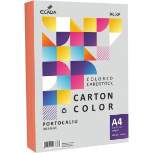Carton color 160g/mp a4 250 coli ecada portocaliu 36160p [1]