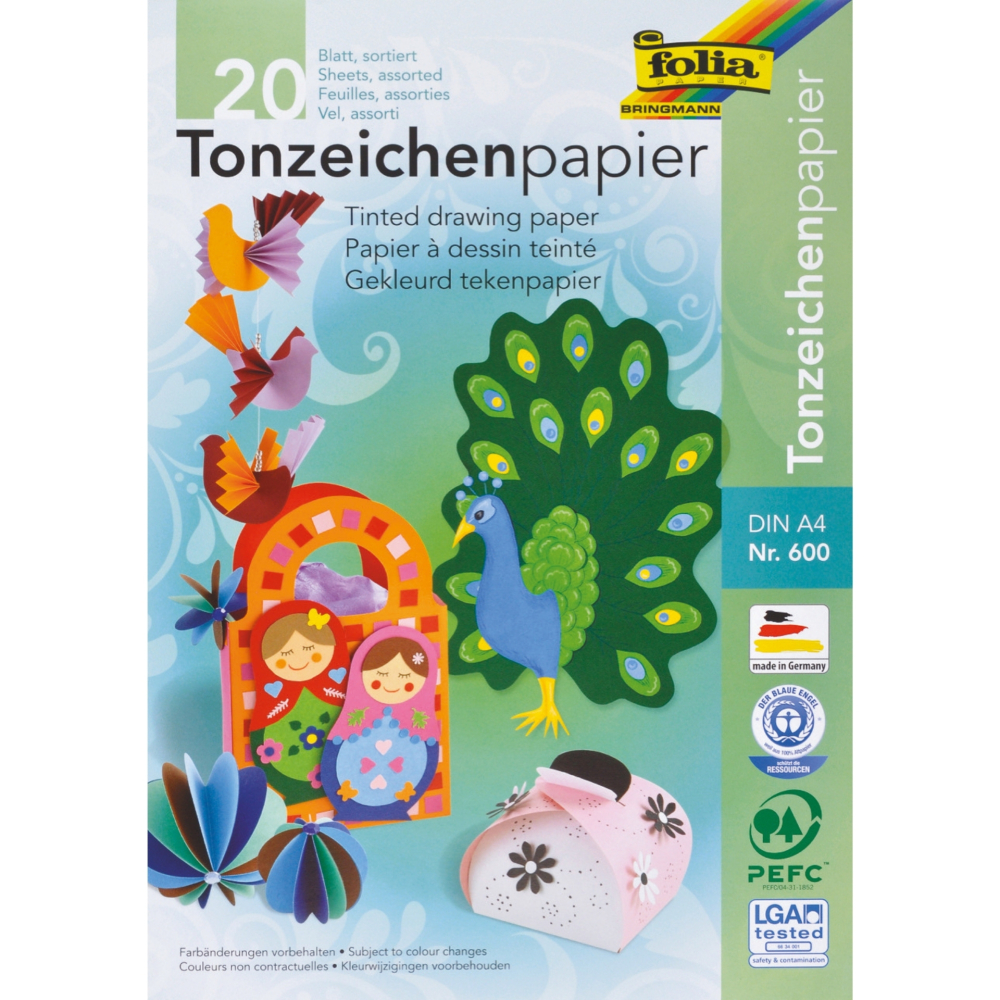 Carton colorat asortat 20 culori, A4, 21 x 29.7 cm, 130 g/m2 varsta 3 ani+,6 ani+,8 ani+ [1]