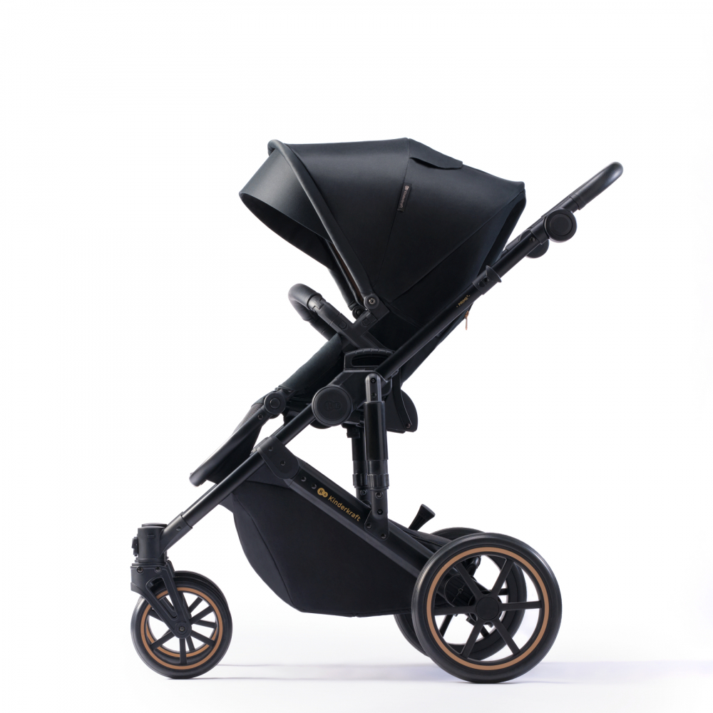 Carucior 2 in 1 kinderkraft prime 2, venezian black, varsta de la 0 luni la 5 ani [3]