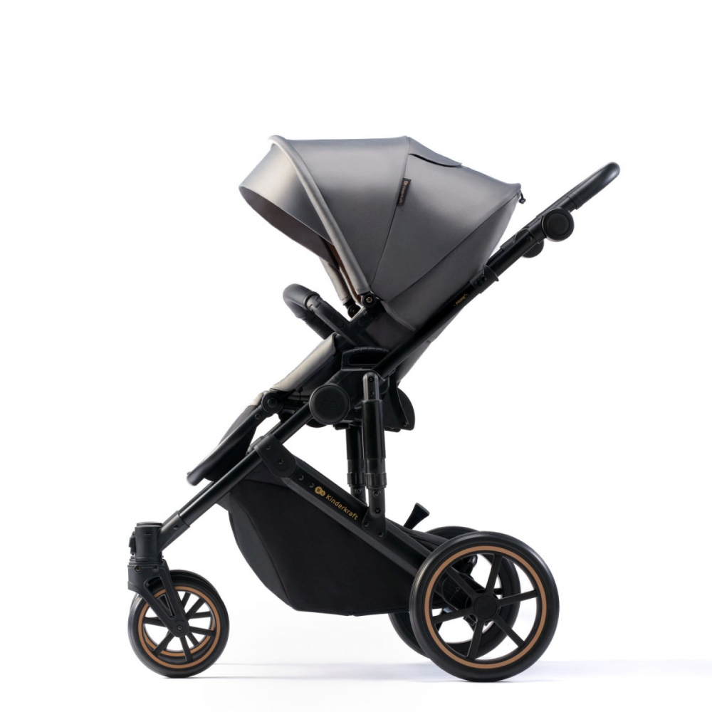 Carucior 3 in 1 kinderkraft prime 2 3in1 mink pro grey, varsta de la 0 luni la 5 ani [2]