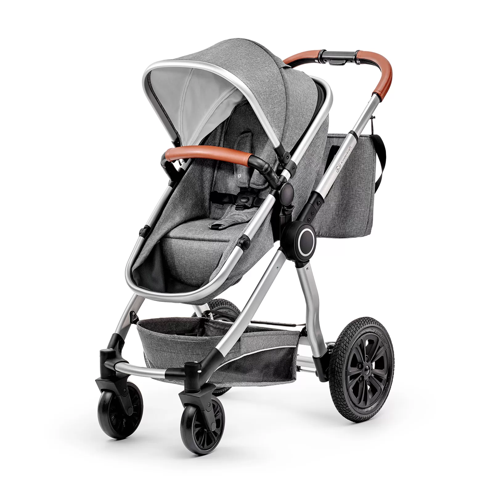 Carucior 3 in 1 kinderkraft veo, grey, varsta de la 0 luni la 3 ani [4]