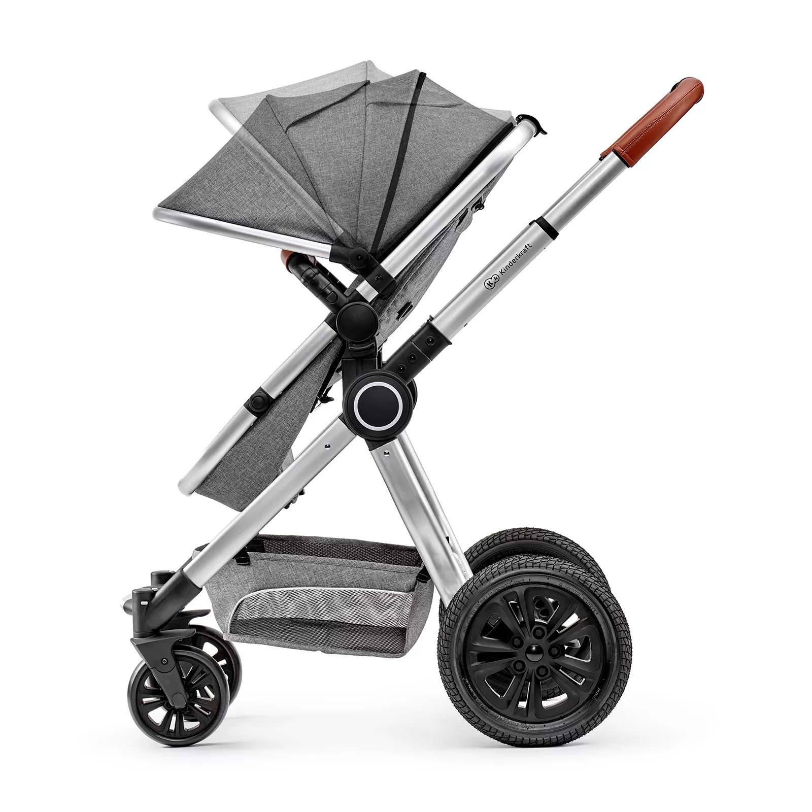 Carucior 3 in 1 kinderkraft veo, grey, varsta de la 0 luni la 3 ani [9]