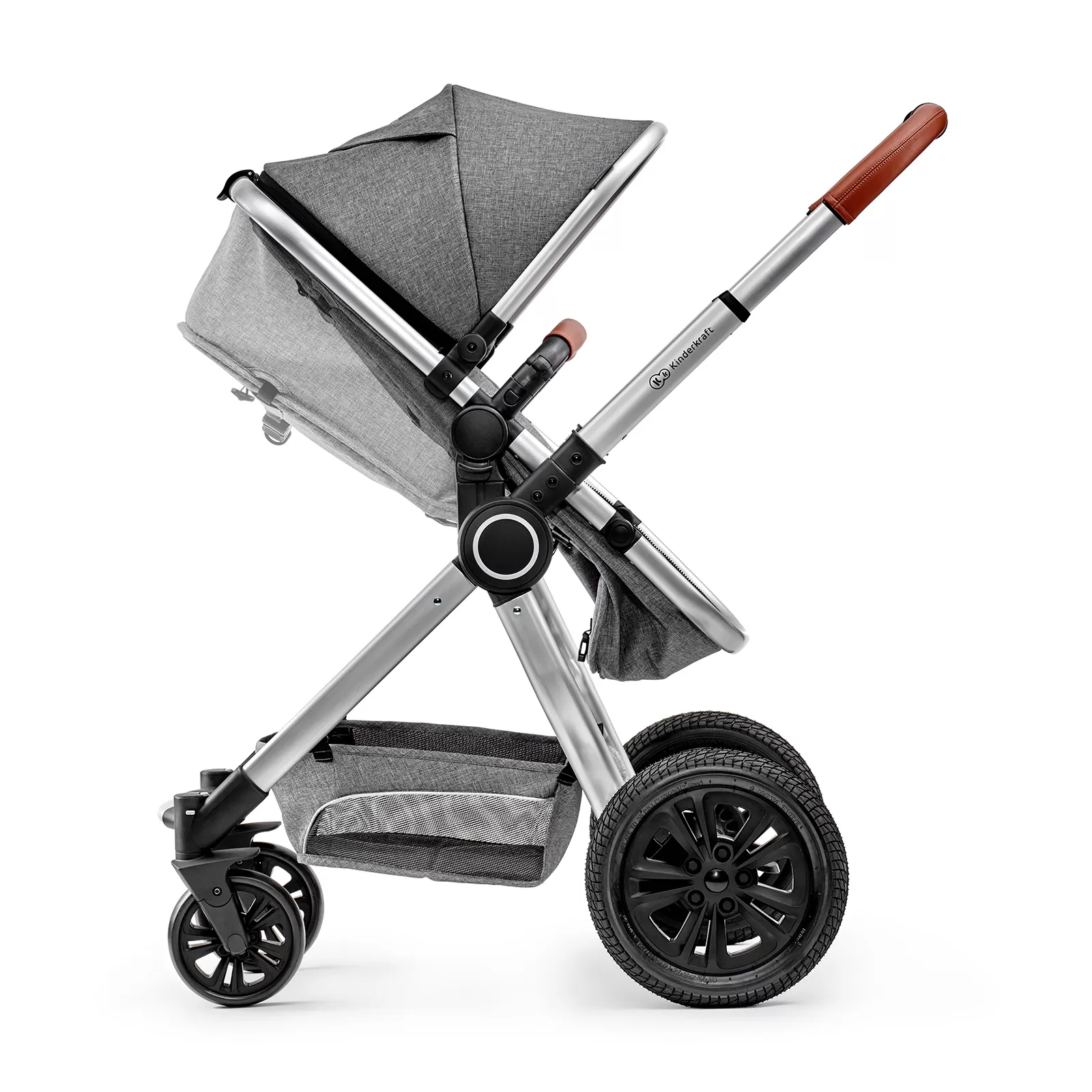 Carucior 3 in 1 kinderkraft veo, grey, varsta de la 0 luni la 3 ani [8]