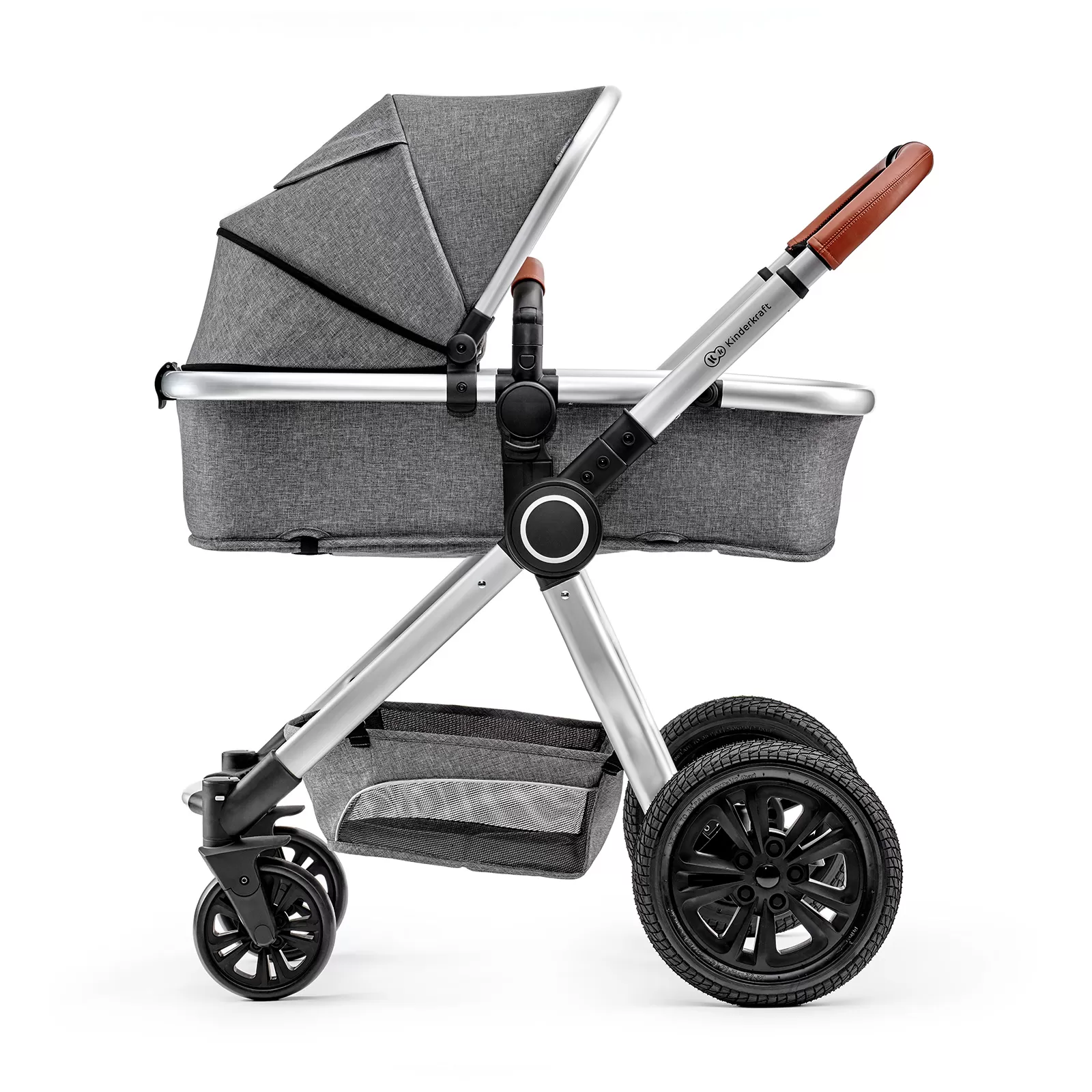 Carucior 3 in 1 kinderkraft veo, grey, varsta de la 0 luni la 3 ani [3]