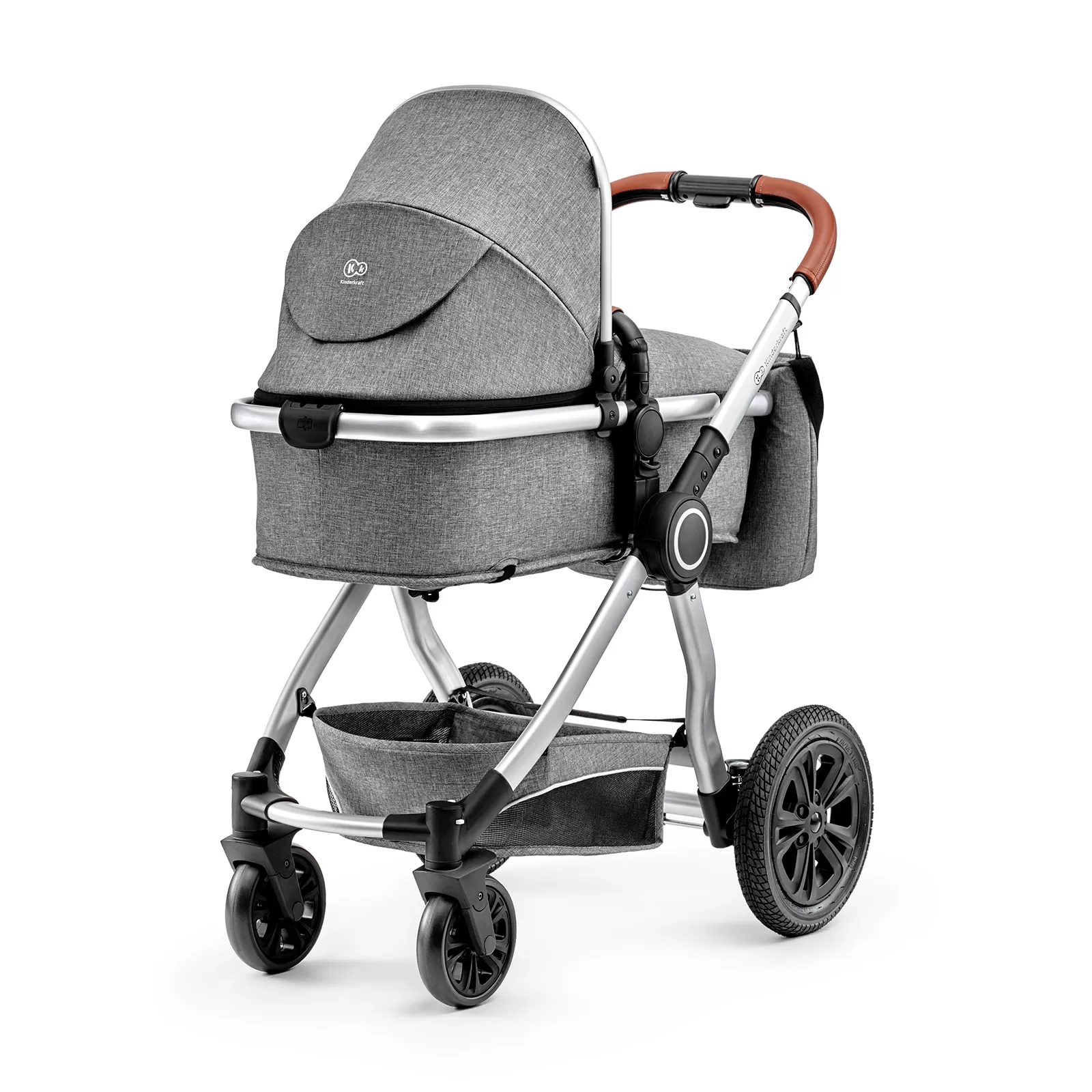 Carucior 3 in 1 kinderkraft veo, grey, varsta de la 0 luni la 3 ani [2]