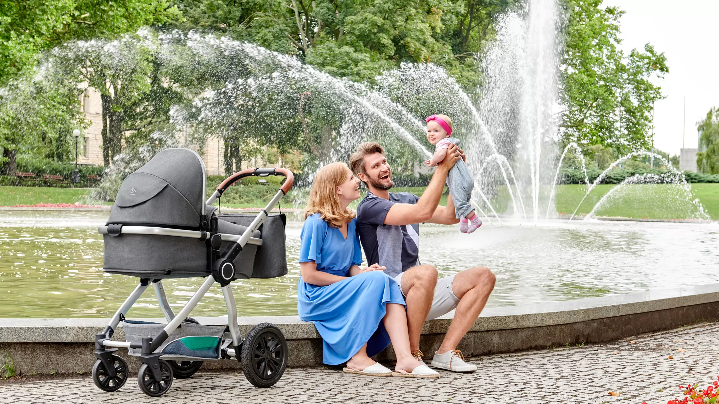 Carucior 3 in 1 kinderkraft veo, grey, varsta de la 0 luni la 3 ani [14]
