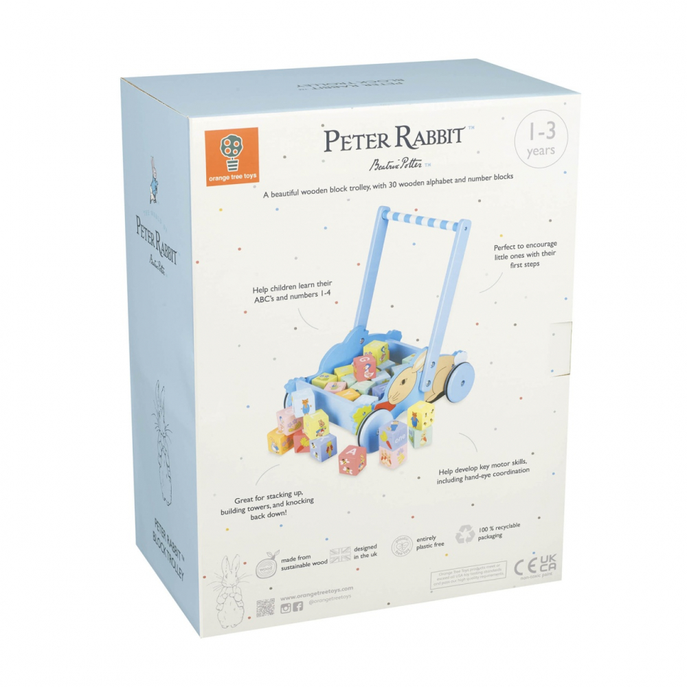 Carucior cu cuburi Peter Rabbit, Orange Tree Toys, varsta 1 - 3 ani, Baiat, Fata [2]