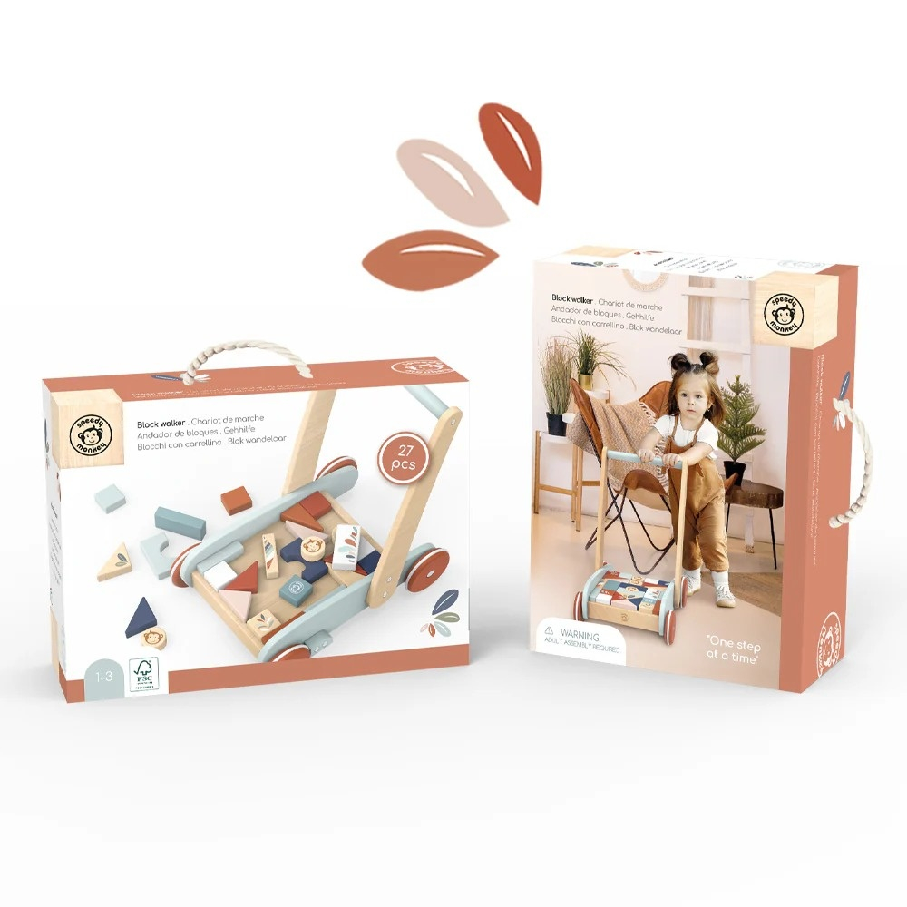 Carucior cu cuburi, Speedy Monkey pentru Baiat, Fata varsta 1 - 3, 3 - 6 [4]