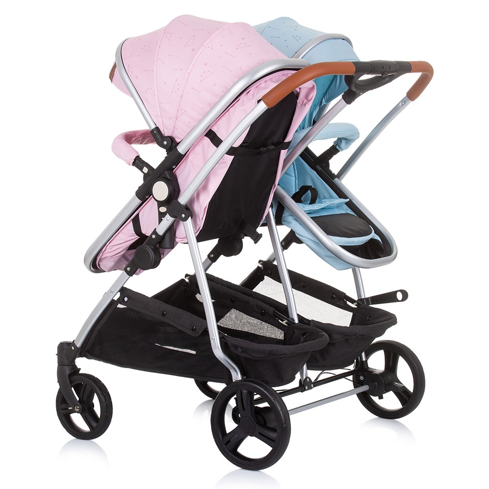 Carucior gemeni Chipolino Duo Smart 2 in 1 rose water sky [3]