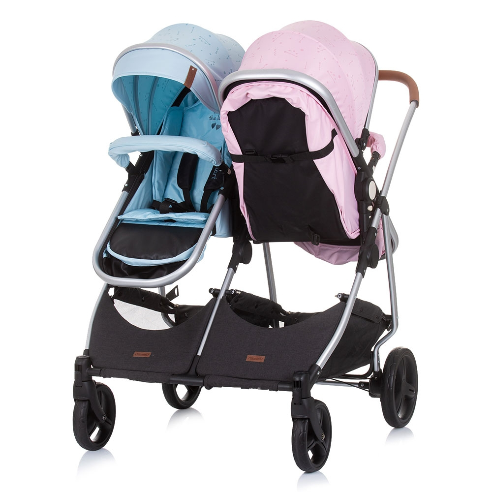 Carucior gemeni Chipolino Duo Smart 2 in 1 rose water sky [4]