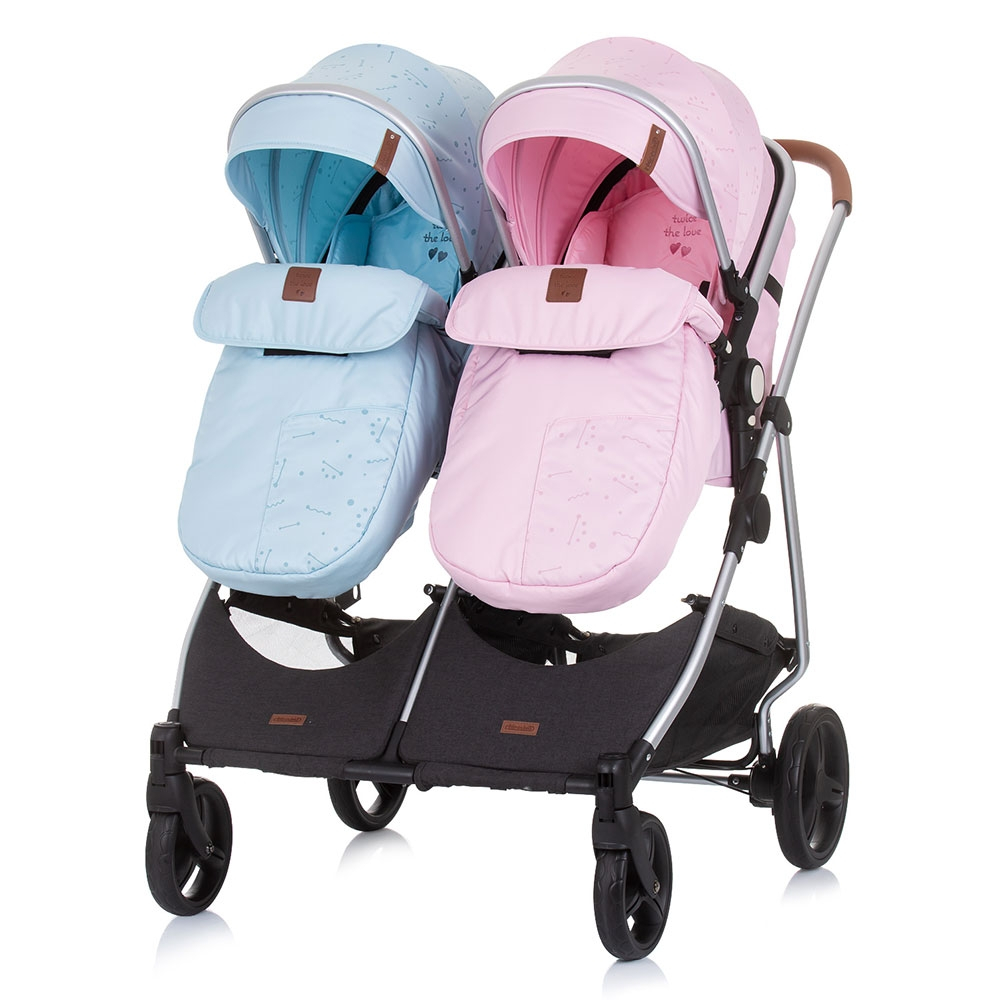 Carucior gemeni Chipolino Duo Smart 2 in 1 rose water sky [7]
