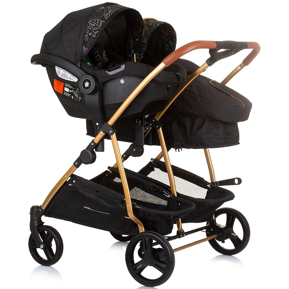 Carucior gemeni Chipolino Duo Smart 3 in 1 obsidian leaves [10]