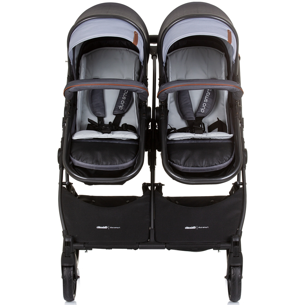 Carucior gemeni Chipolino Duo Smart 3 in 1 silver grey [9]