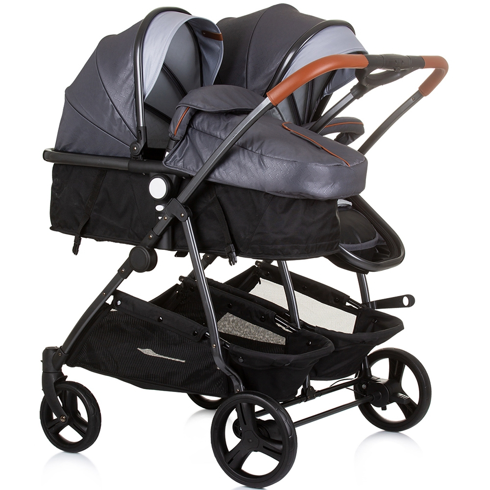 Carucior gemeni Chipolino Duo Smart 3 in 1 silver grey [3]
