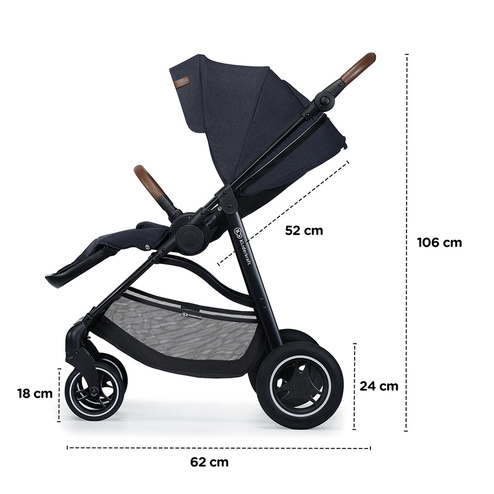 Carucior kinderkraft all road, imperial blue, varsta de la 0 luni la 3 ani [5]