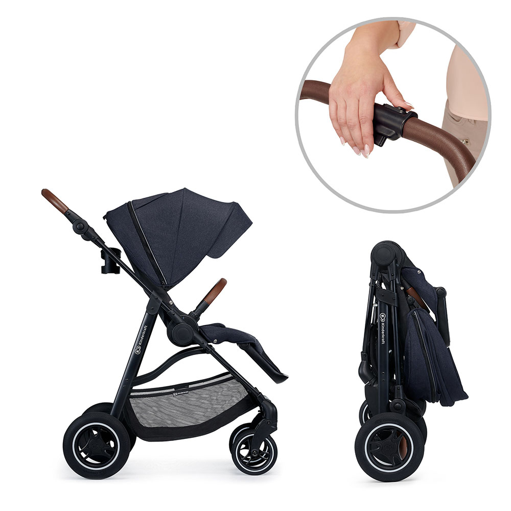Carucior kinderkraft all road, imperial blue, varsta de la 0 luni la 3 ani [3]