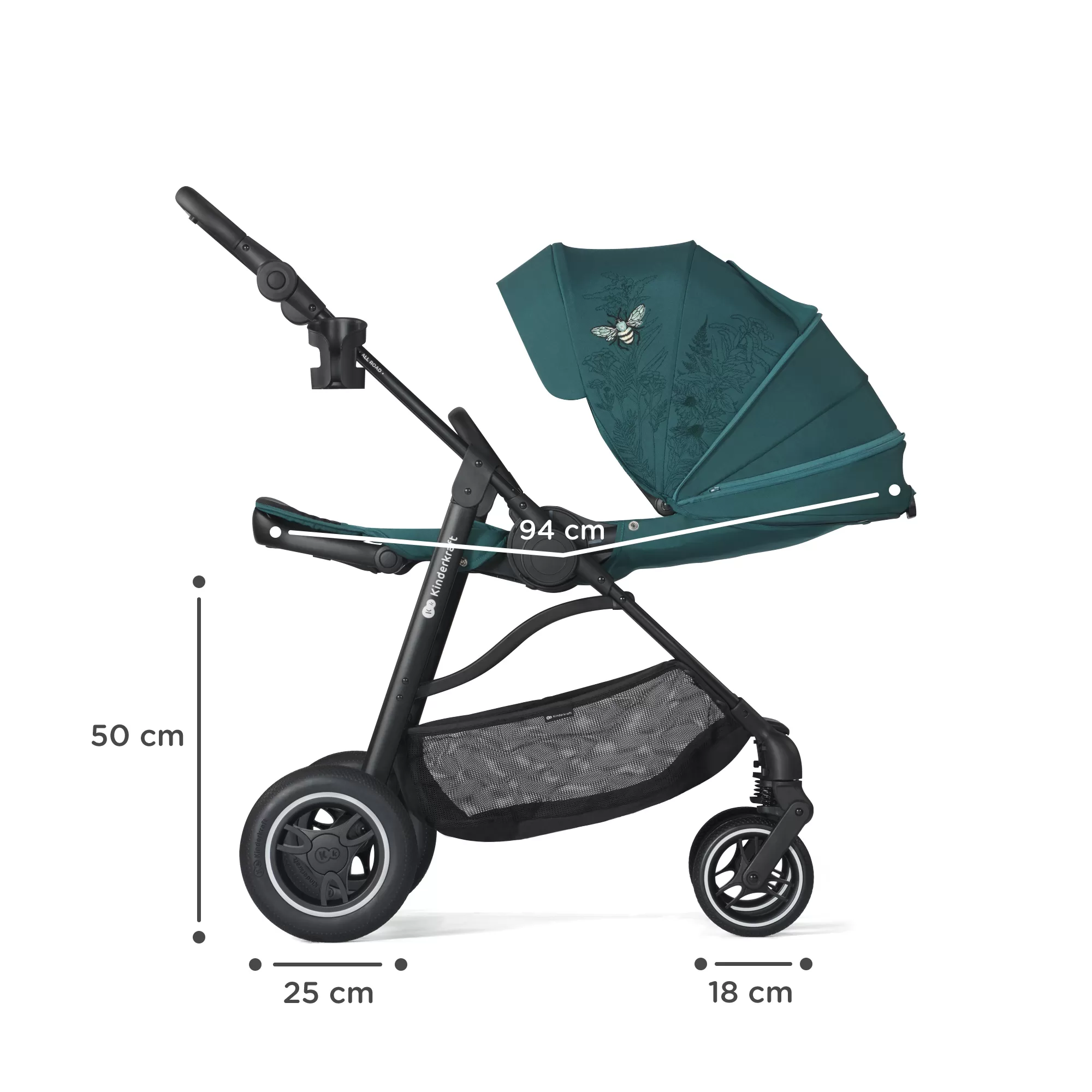Carucior kinderkraft all road, nature vibes, varsta de la 0 luni la 3 ani [7]
