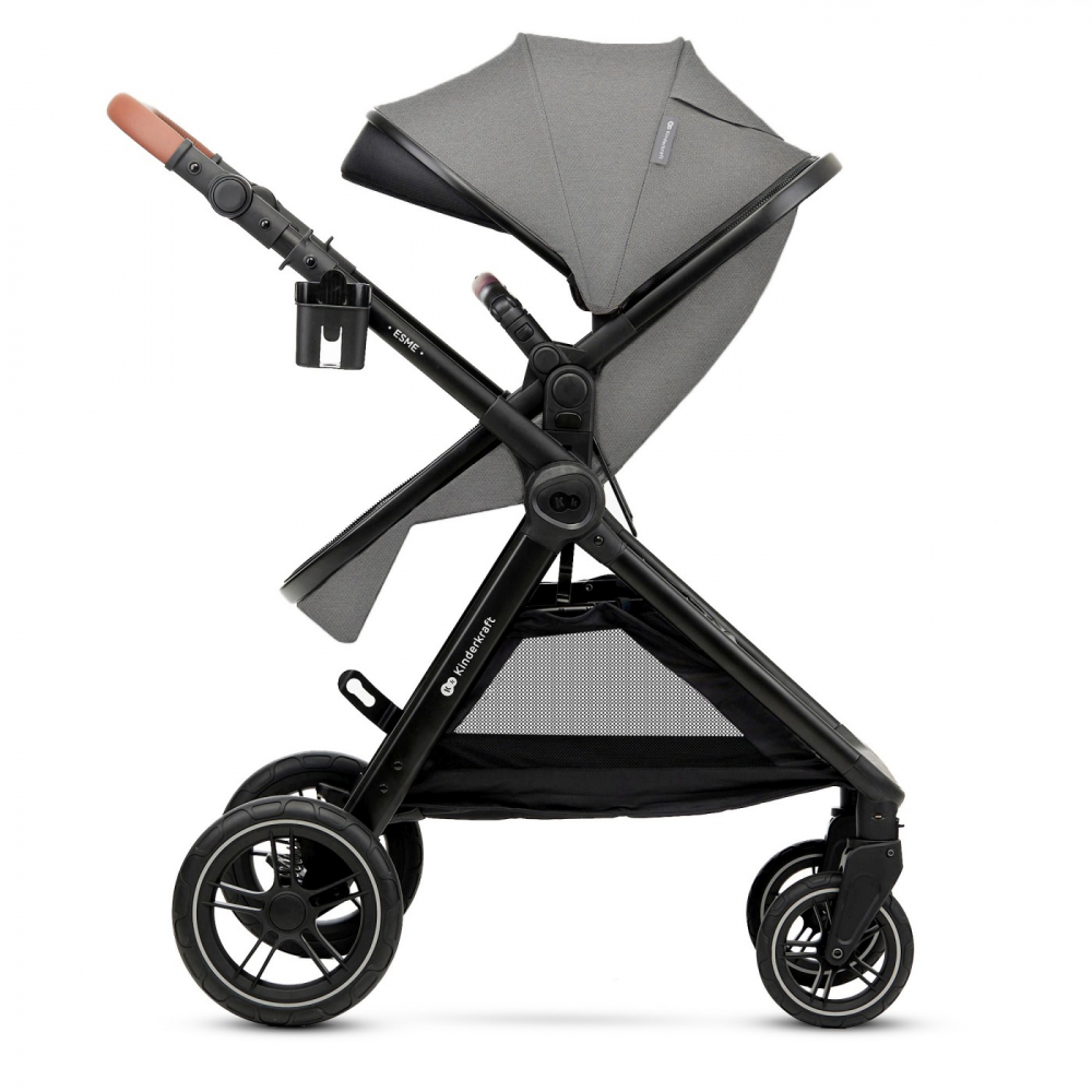 Carucior kinderkraft esme, 3 in 1, moonlight grey, varsta de la 0 luni la 4 ani [15]