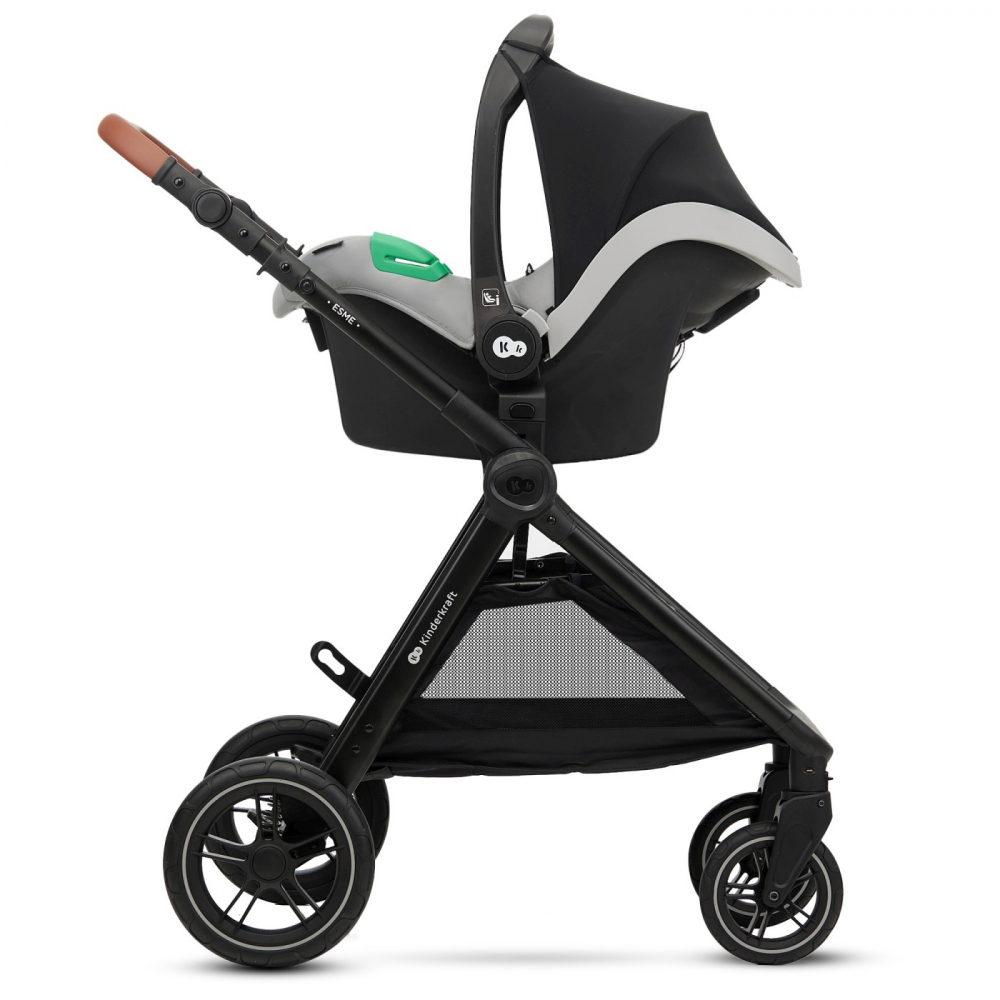 Carucior kinderkraft esme, 3 in 1, moonlight grey, varsta de la 0 luni la 4 ani [18]