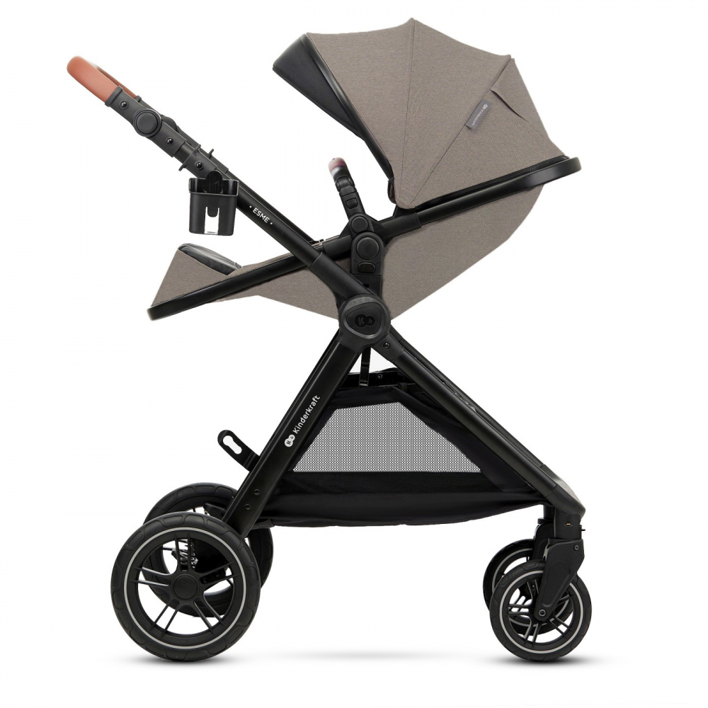 Carucior kinderkraft esme, 3 in 1, sand beige, varsta de la 0 luni la 4 ani [14]