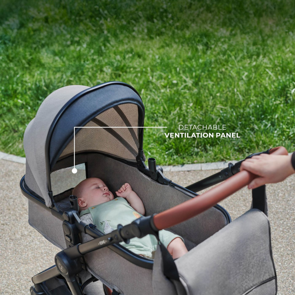 Carucior kinderkraft esme pro, 3 in 1, sand beige copii varsta 0 luni - 4 ani [4]