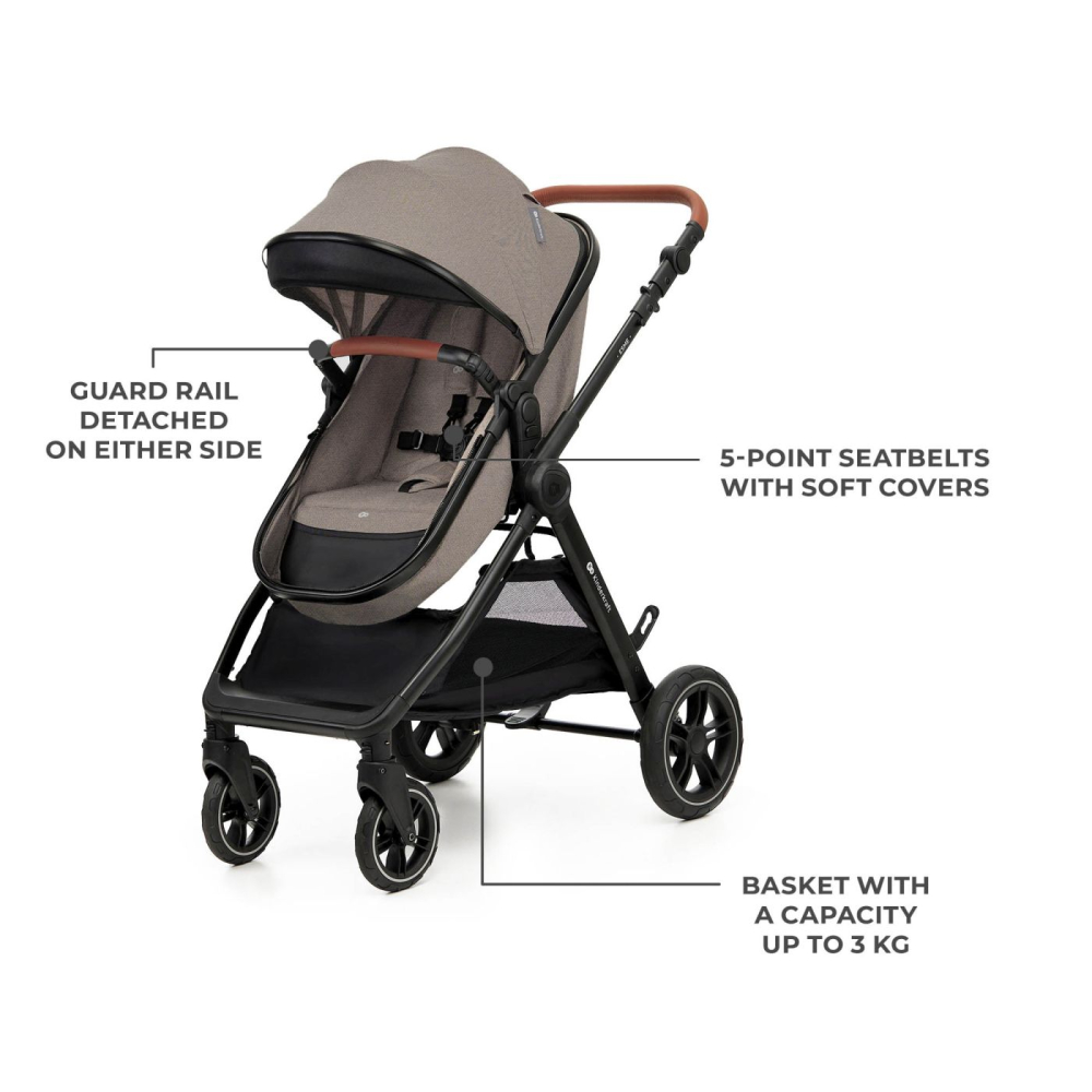 Carucior kinderkraft esme pro, 3 in 1, sand beige copii varsta 0 luni - 4 ani [7]