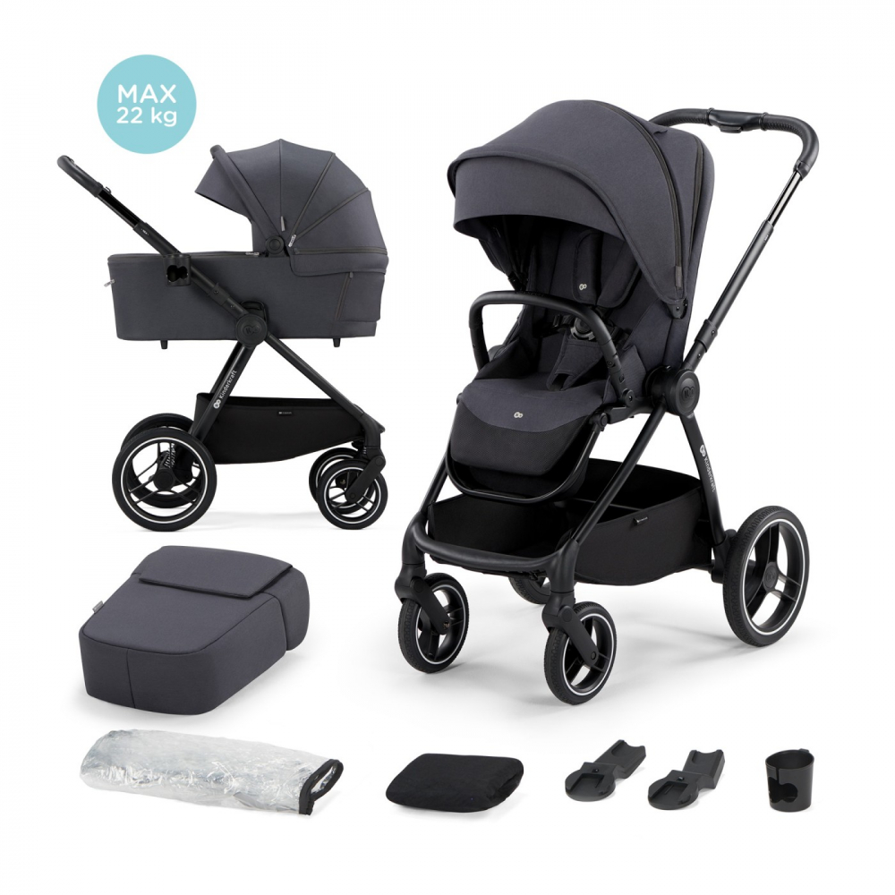 Carucior multifunctional 2in1 kinderkraft nea dark grey, varsta de la 0 luni la 4 ani [1]