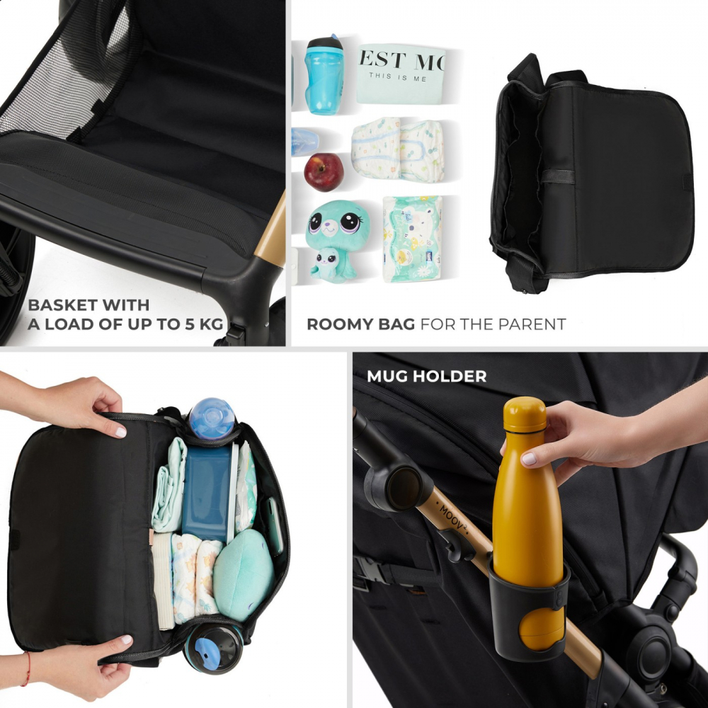 Carucior multifunctional kinderkraft moov 2 air 4in1 pure black, varsta de la 0 luni la 4 ani [7]