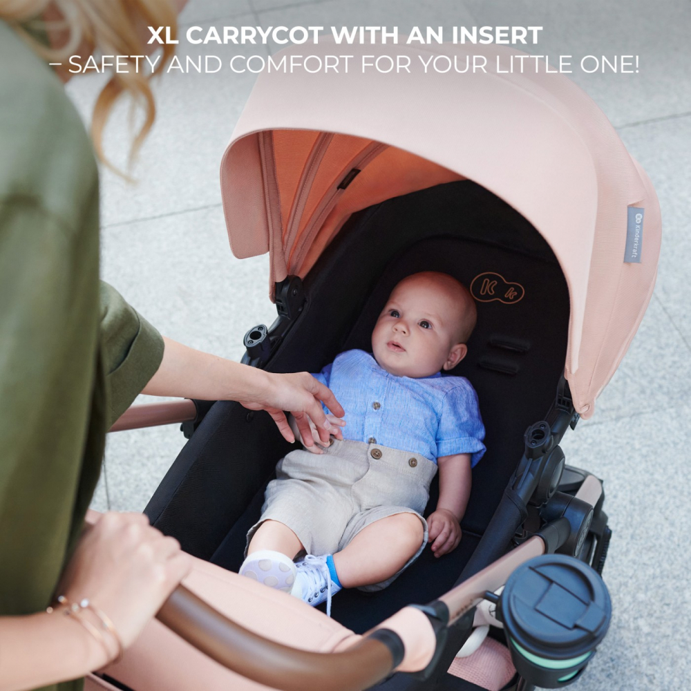 Carucior multifunctional kinderkraft moov 2 air 4in1 sand beige, varsta de la 0 luni la 4 ani [3]