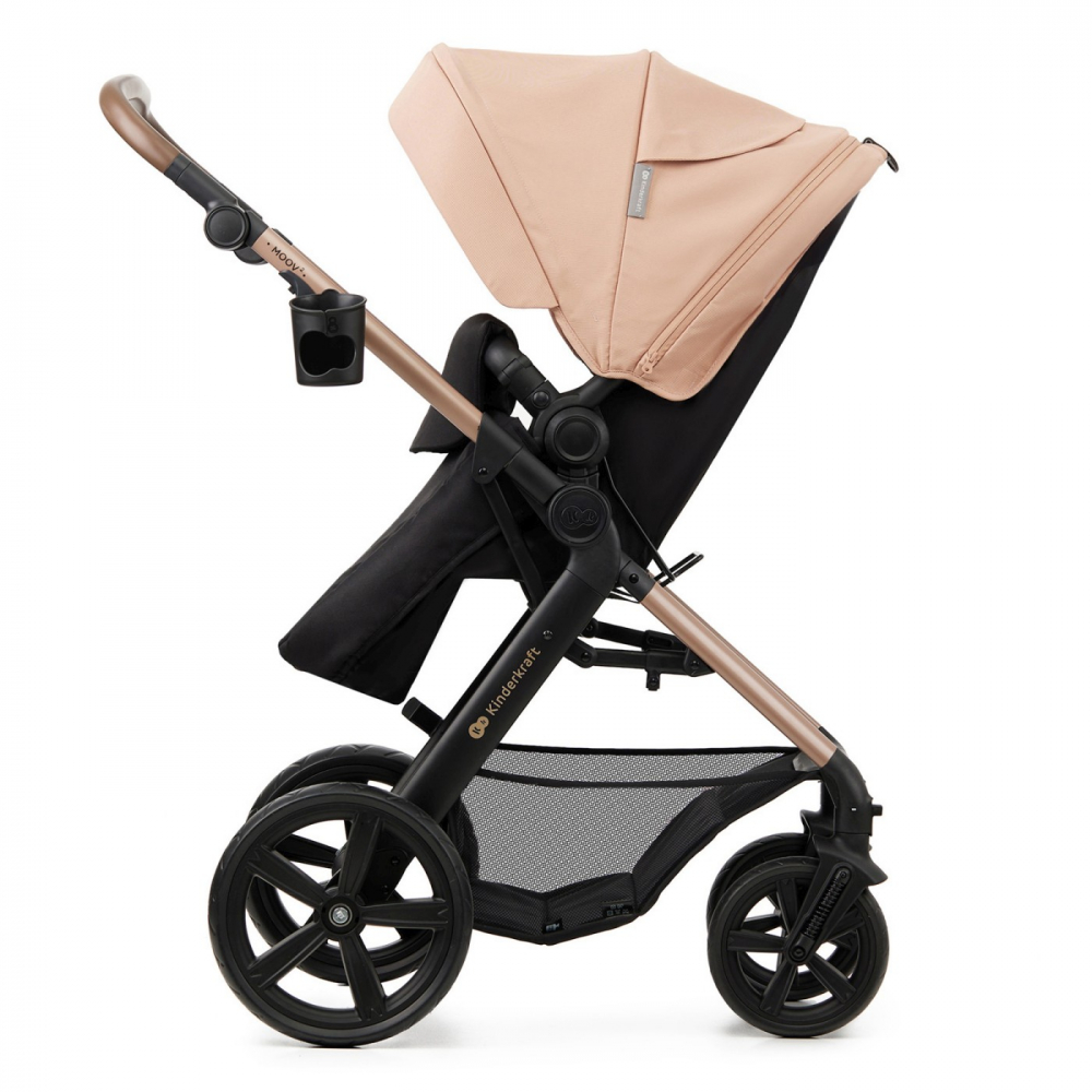 Carucior multifunctional kinderkraft moov 2 eva 4in1 sand beige, varsta de la 0 luni la 4 ani [11]