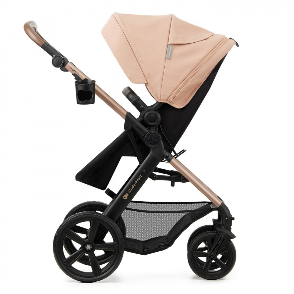 Carucior multifunctional kinderkraft moov 2 eva 4in1 sand beige, varsta de la 0 luni la 4 ani [12]