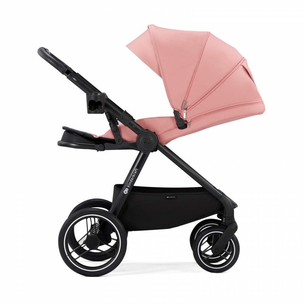 Carucior multifunctional kinderkraft nea, 2 in 1, ash pink, varsta de la 0 luni la 5 ani [5]