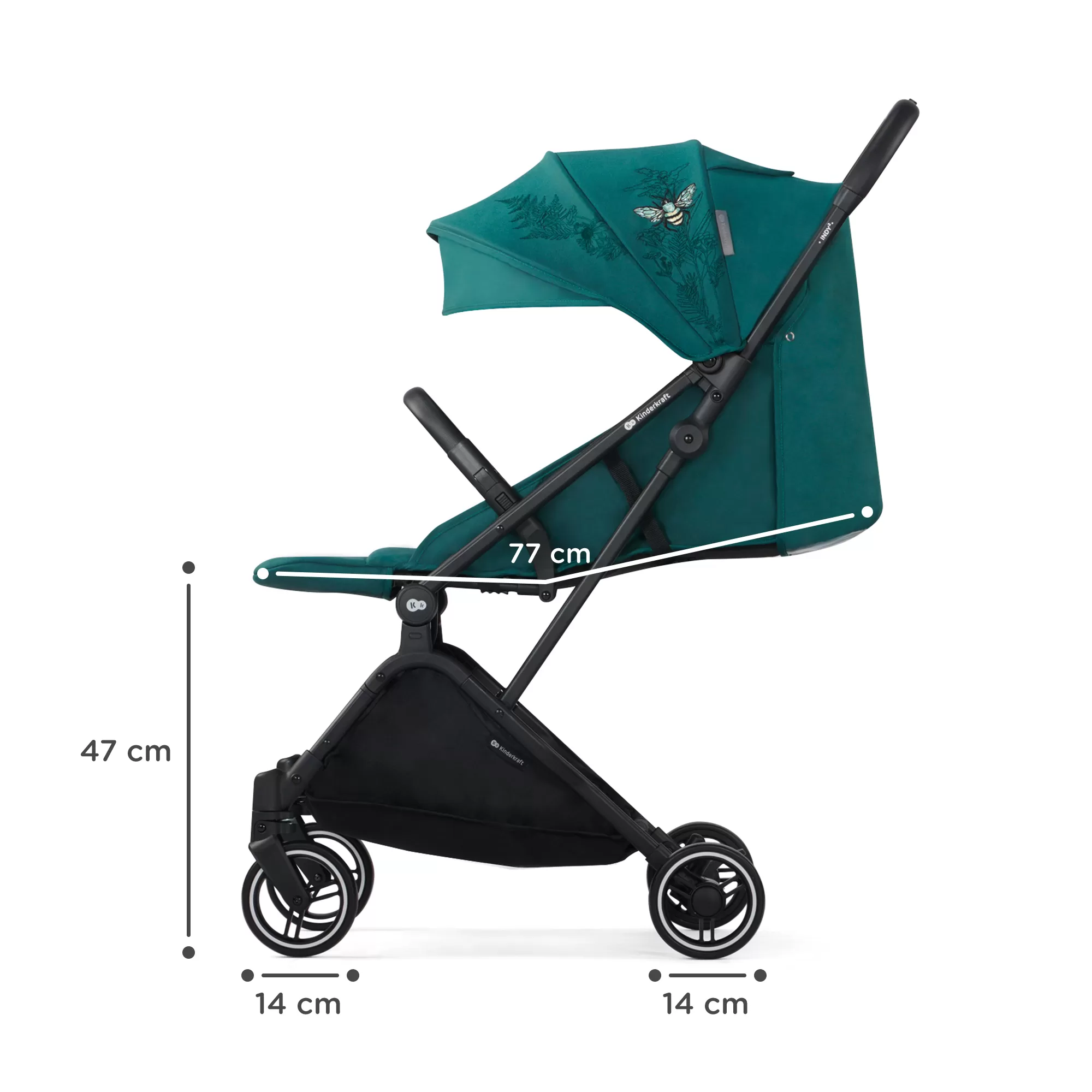 Carucior sport kinderkraft indy2, nature vibes, varsta de la 0 luni la 3 ani [7]