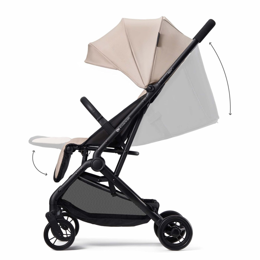 Carucior sport kinderkraft indy3, misty beige copii varsta 0 luni - 3 ani [2]