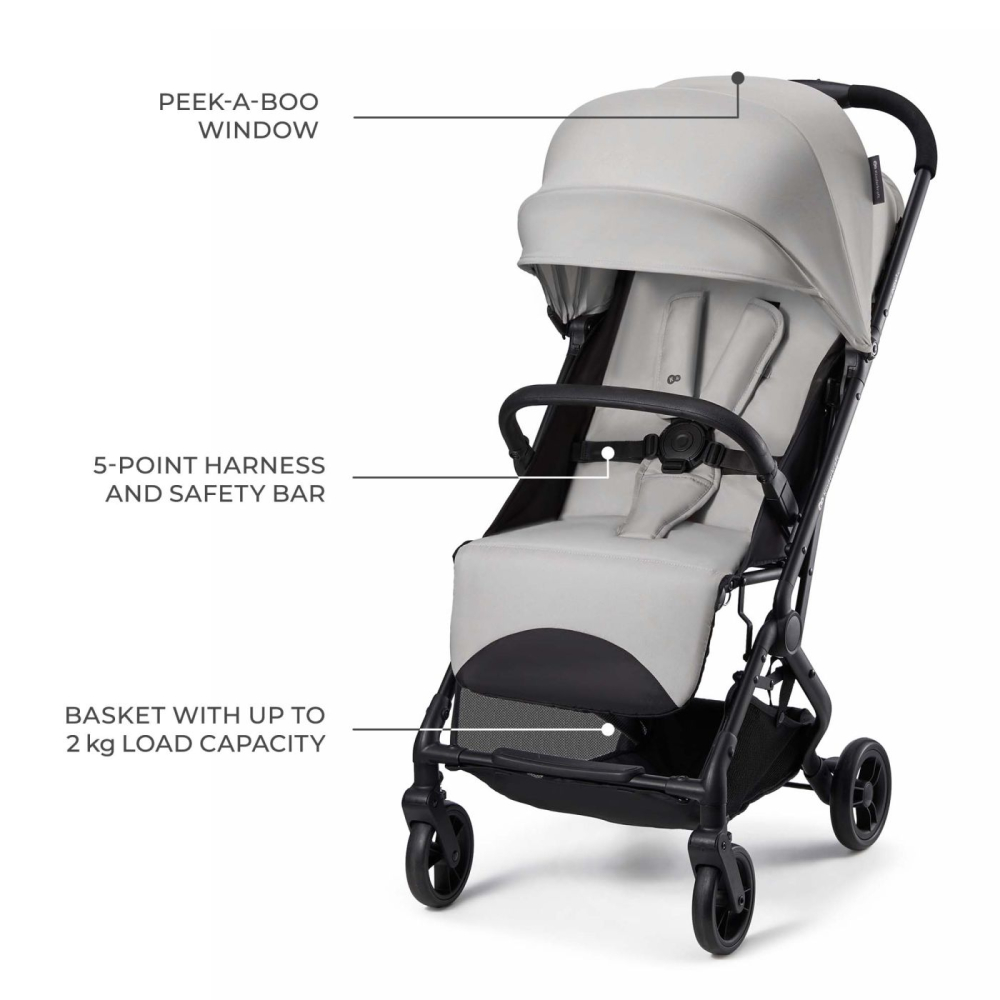 Carucior sport kinderkraft indy3, urban grey copii varsta 0 luni - 3 ani [5]